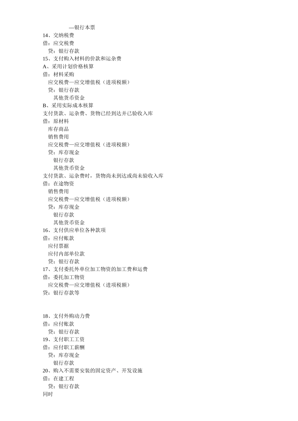 XXXX最新的会计分录大全_第3页