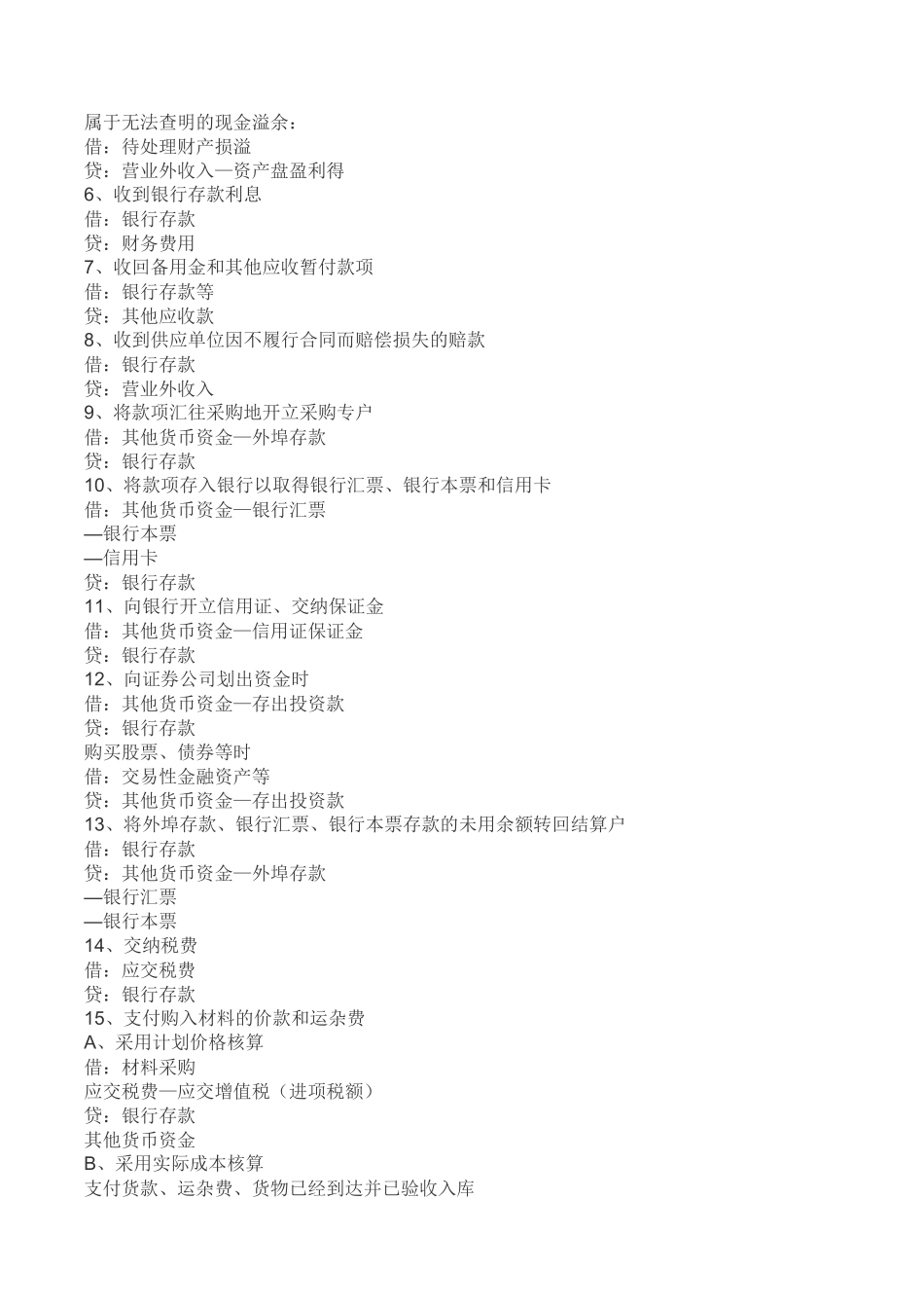 XXXX年会计准则分录大全_第2页
