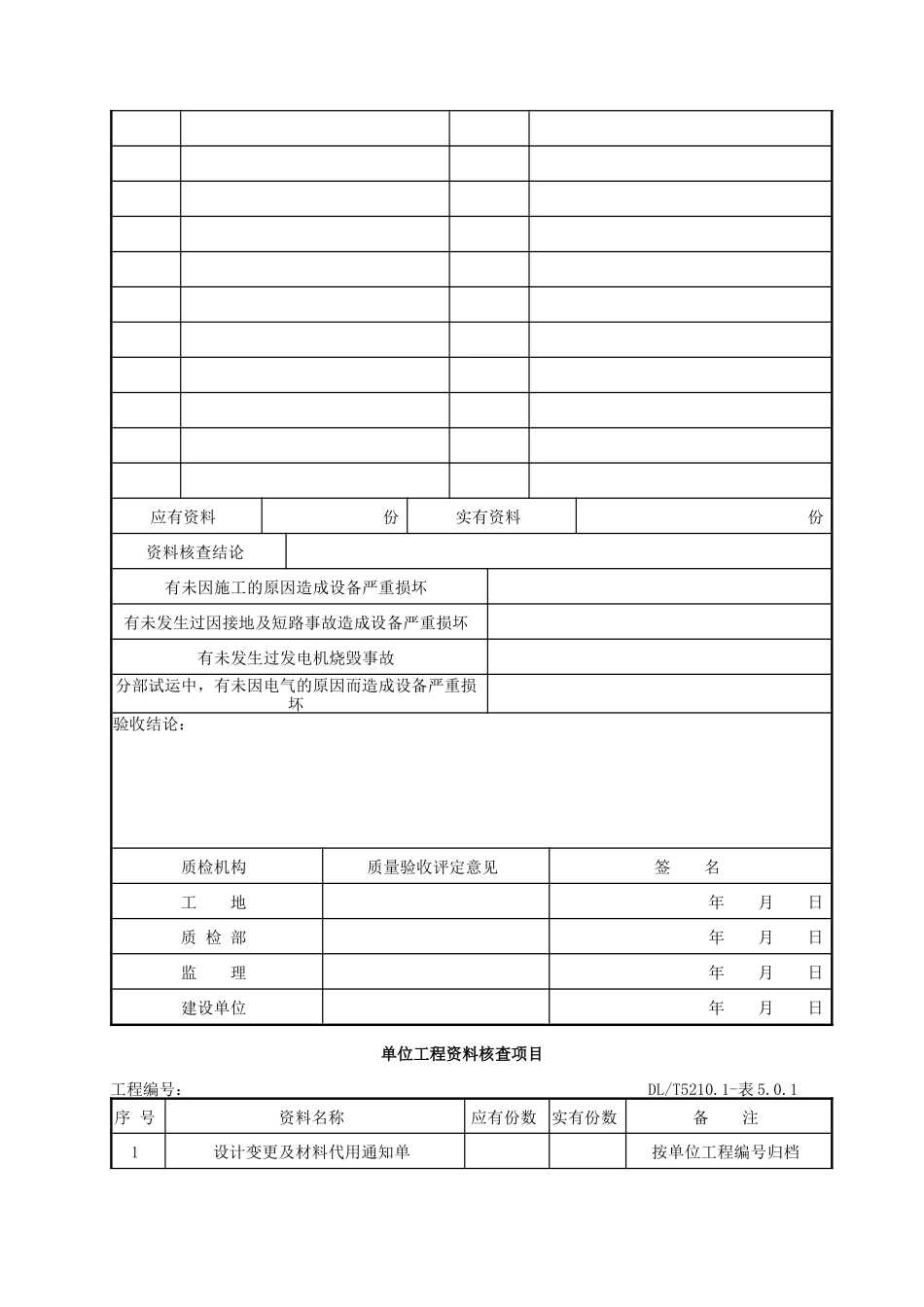 DLT5161表格大全(电气装置安装工程质量检验及评定规程)_第3页