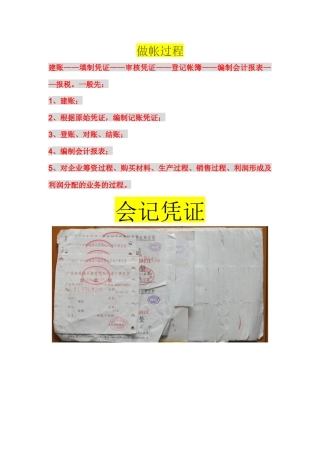 会计常用：登帐格式图