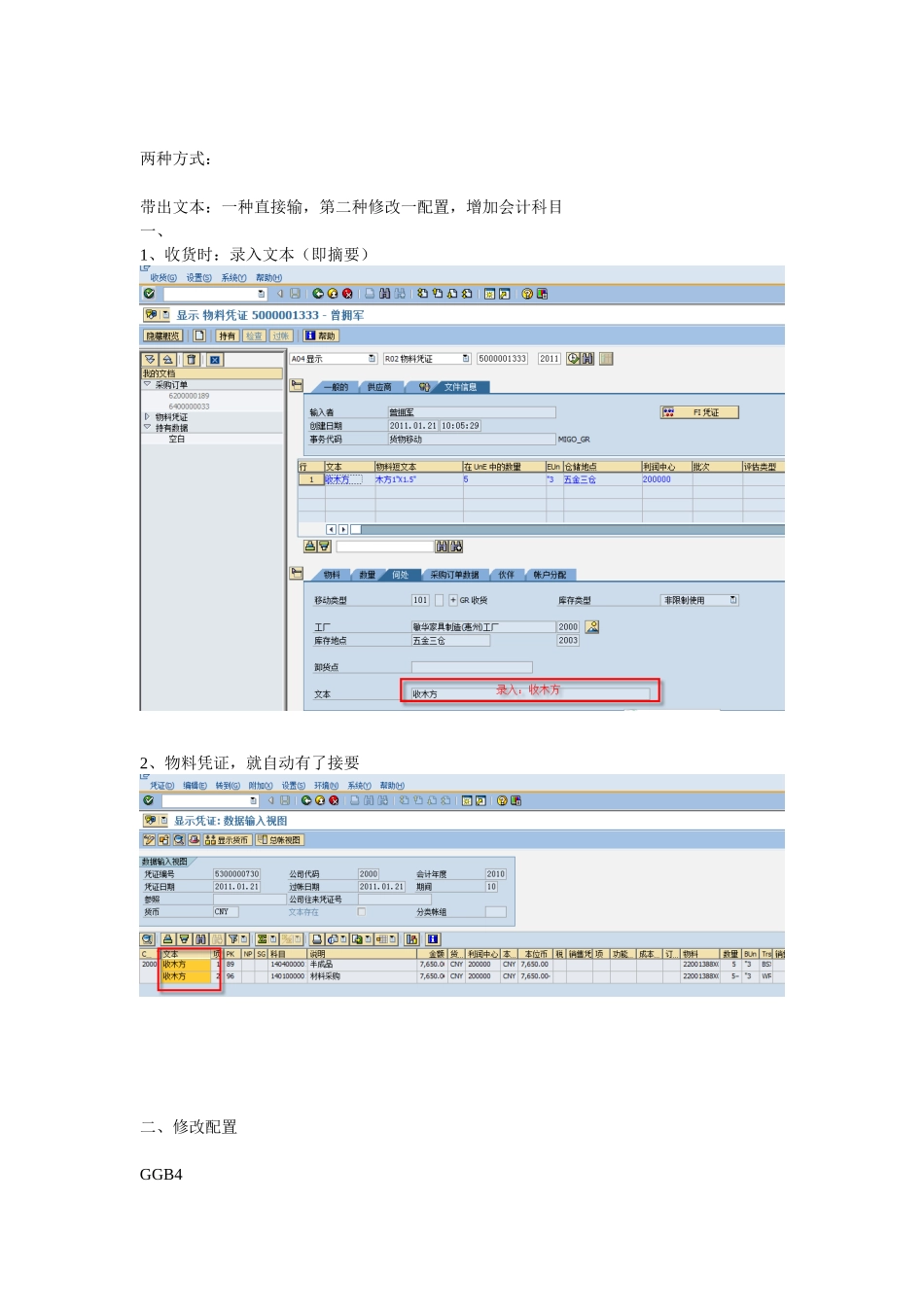 GGB4-替代增强操作-仓库收货产生的会计凭证带出文本处理_第1页