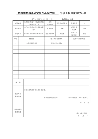 大唐安阳土建检验批质量验收记录2