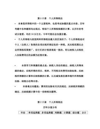 个人所得税法知识讲义