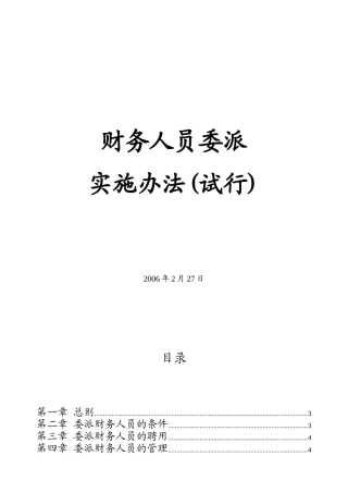 财务人员委派实施方法