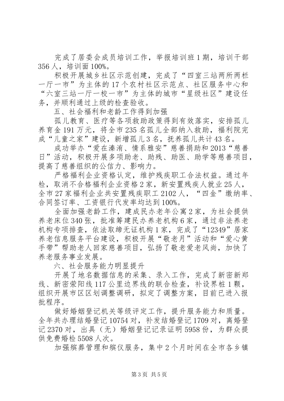 市民政工作总结报告_第3页
