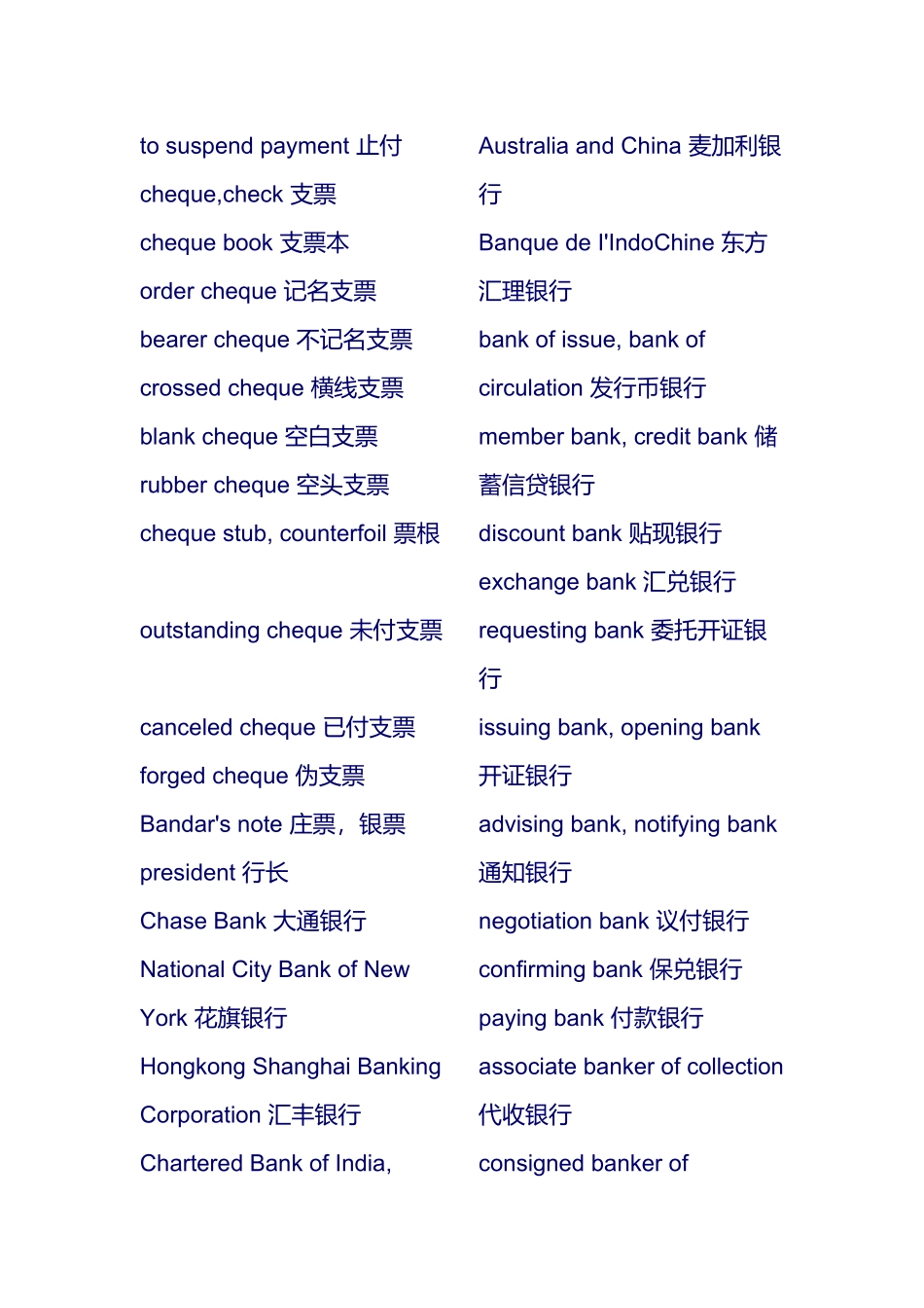 常见银行英语词汇汇总_第2页