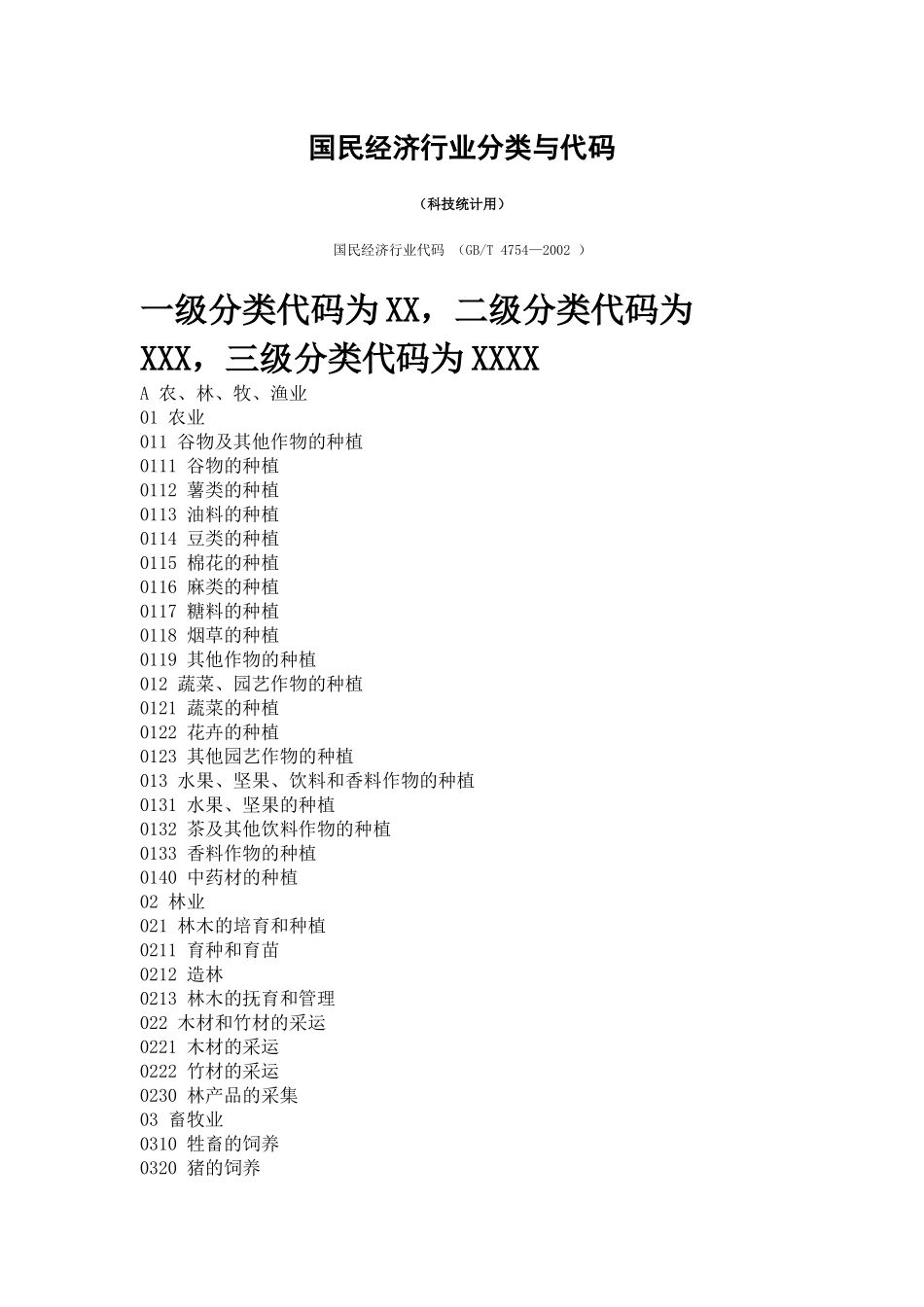 国民经济行业分类与代码_第1页