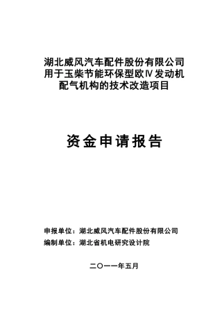 湖北威风资金申请报告(512)