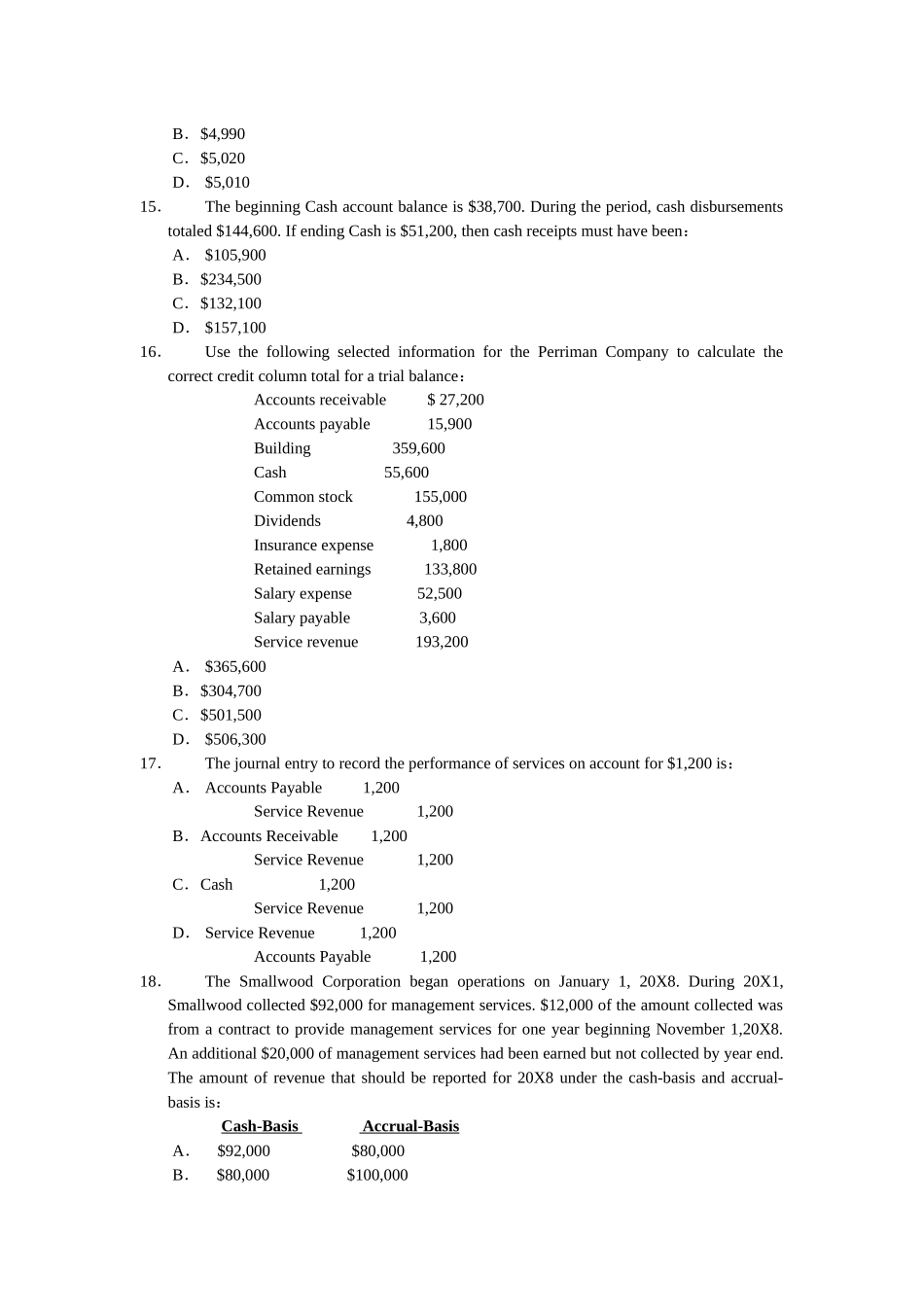 《财务会计》相关复习题(英文版)_第3页