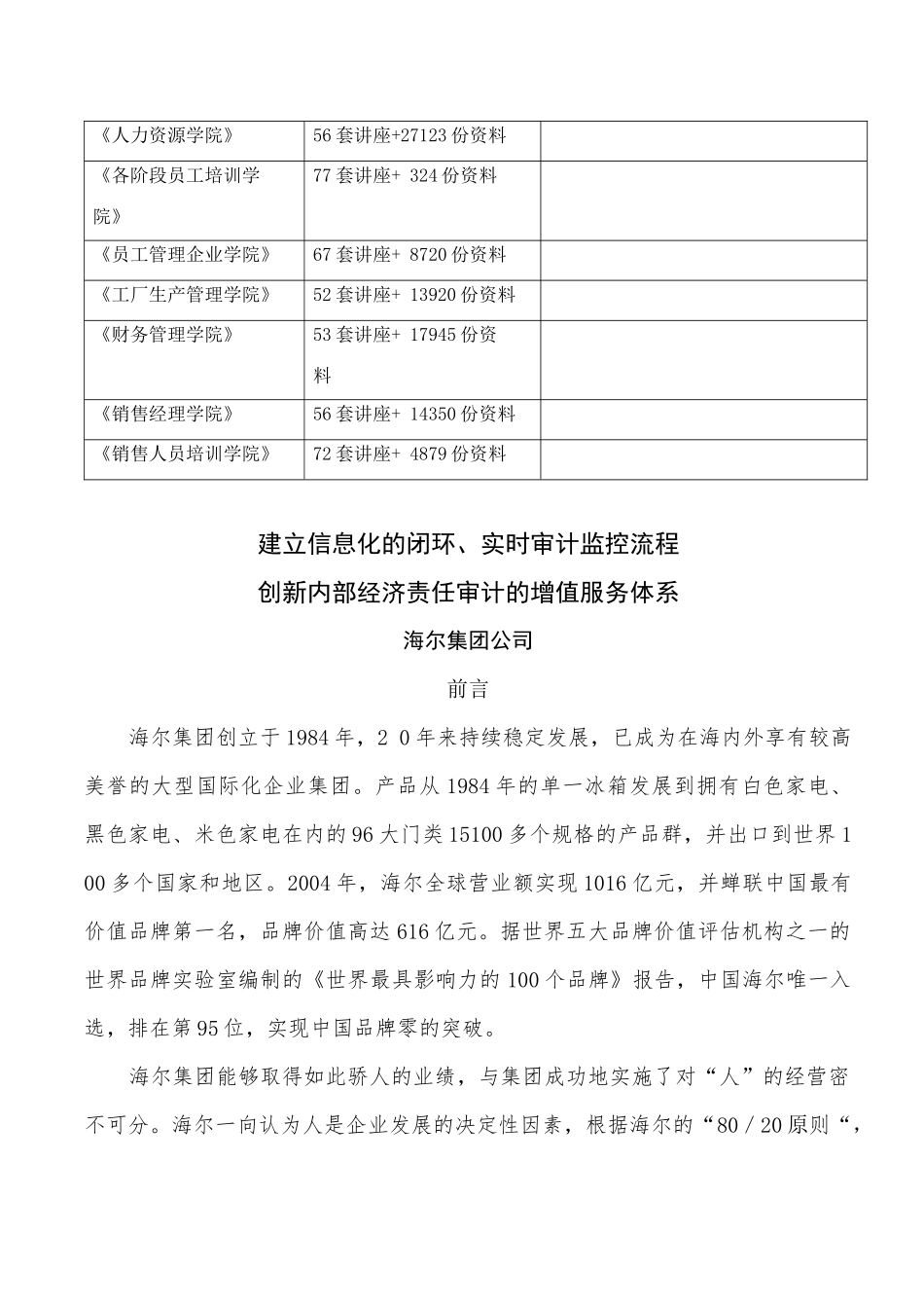 海尔集团创新内部经济责任审计的增值服务体系_第2页
