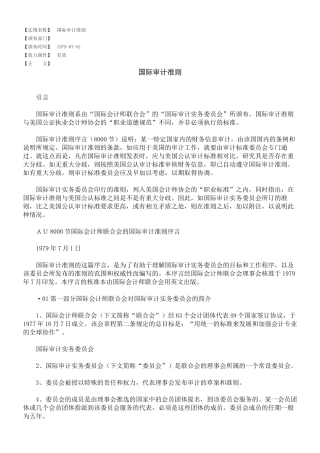 国际审计准则