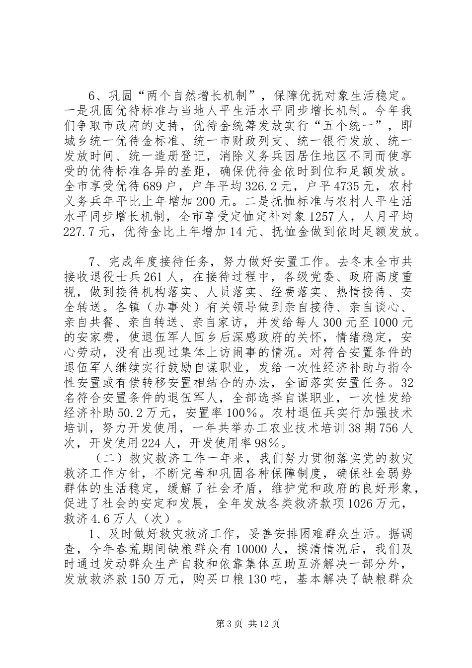 市政府年度民政工作总结_第3页