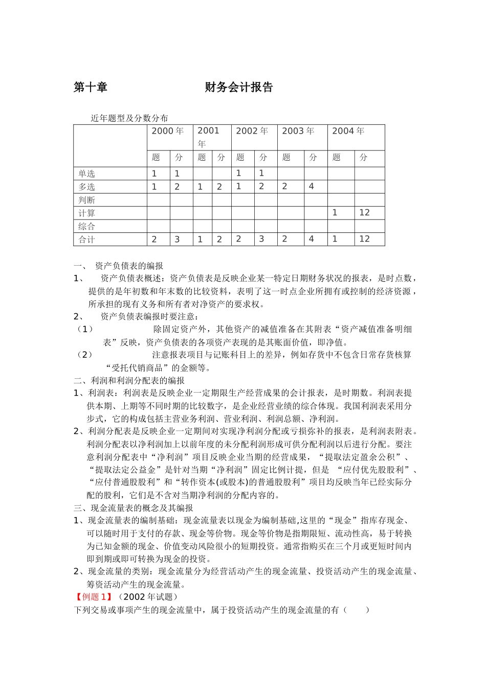 财务会计报表及所得税考题讲解_第1页