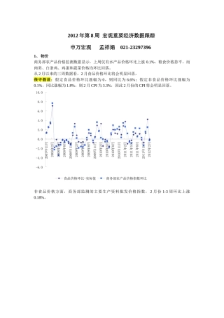 XXXX年第8周宏观重要经济数据跟踪