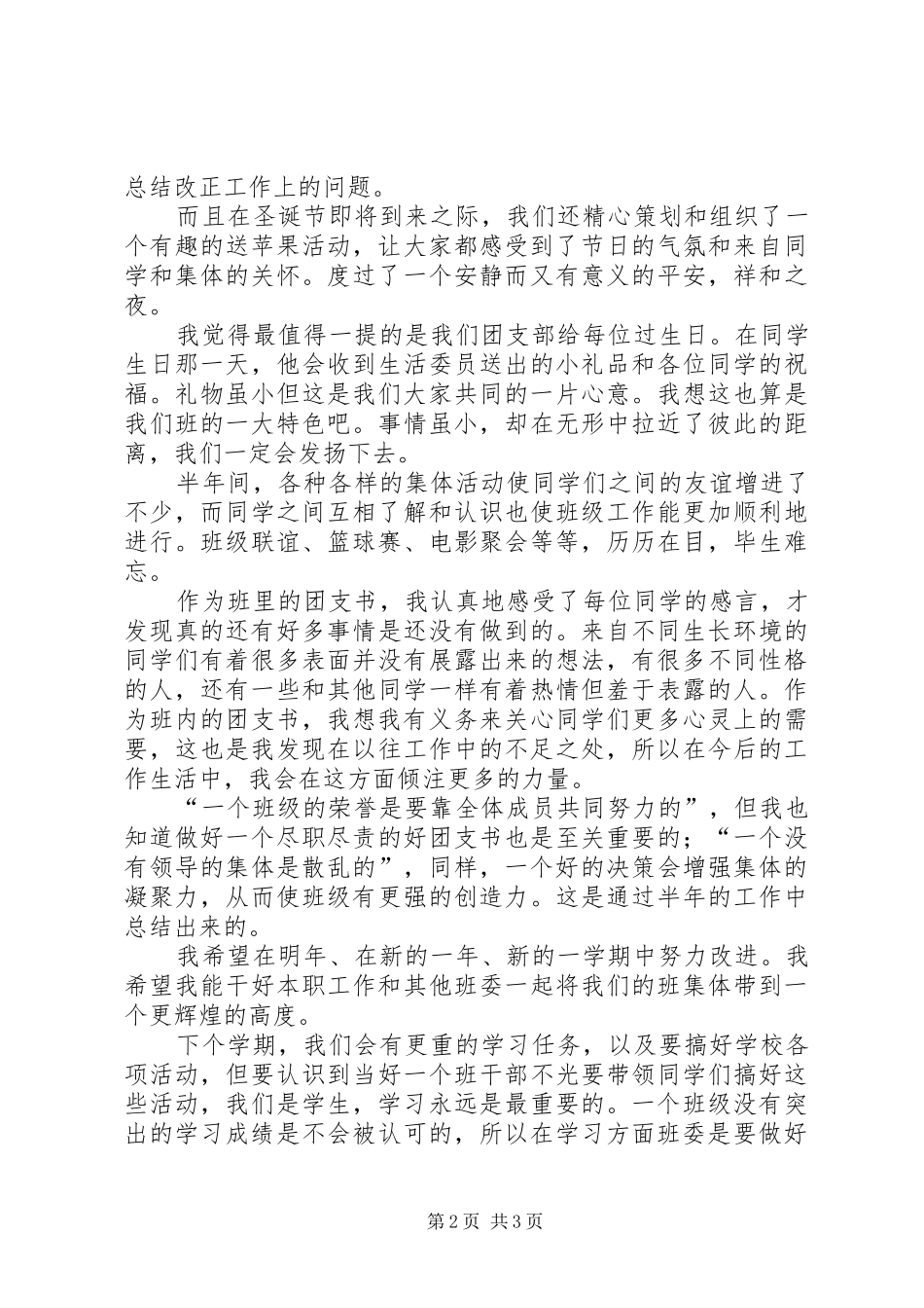 团支部书记工作总结_第2页