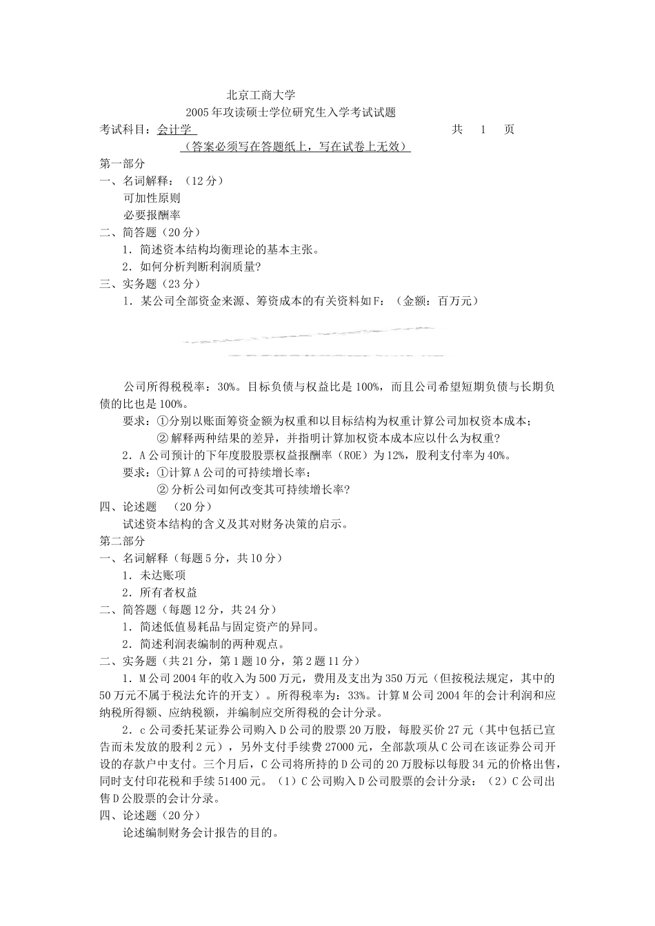 北京工商大学会计学_第1页