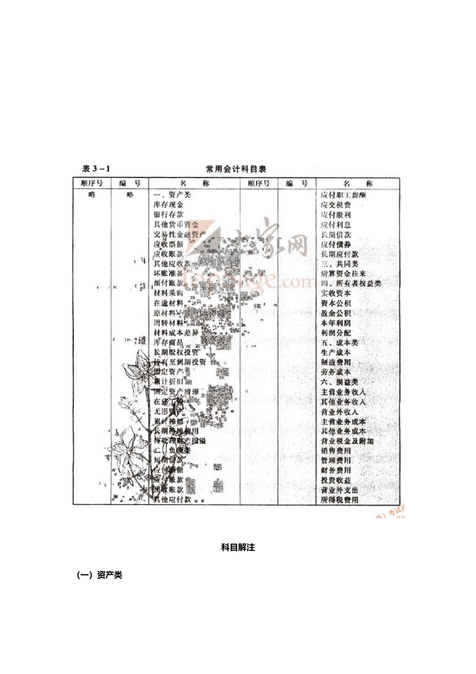 常用会计科目解注_第1页