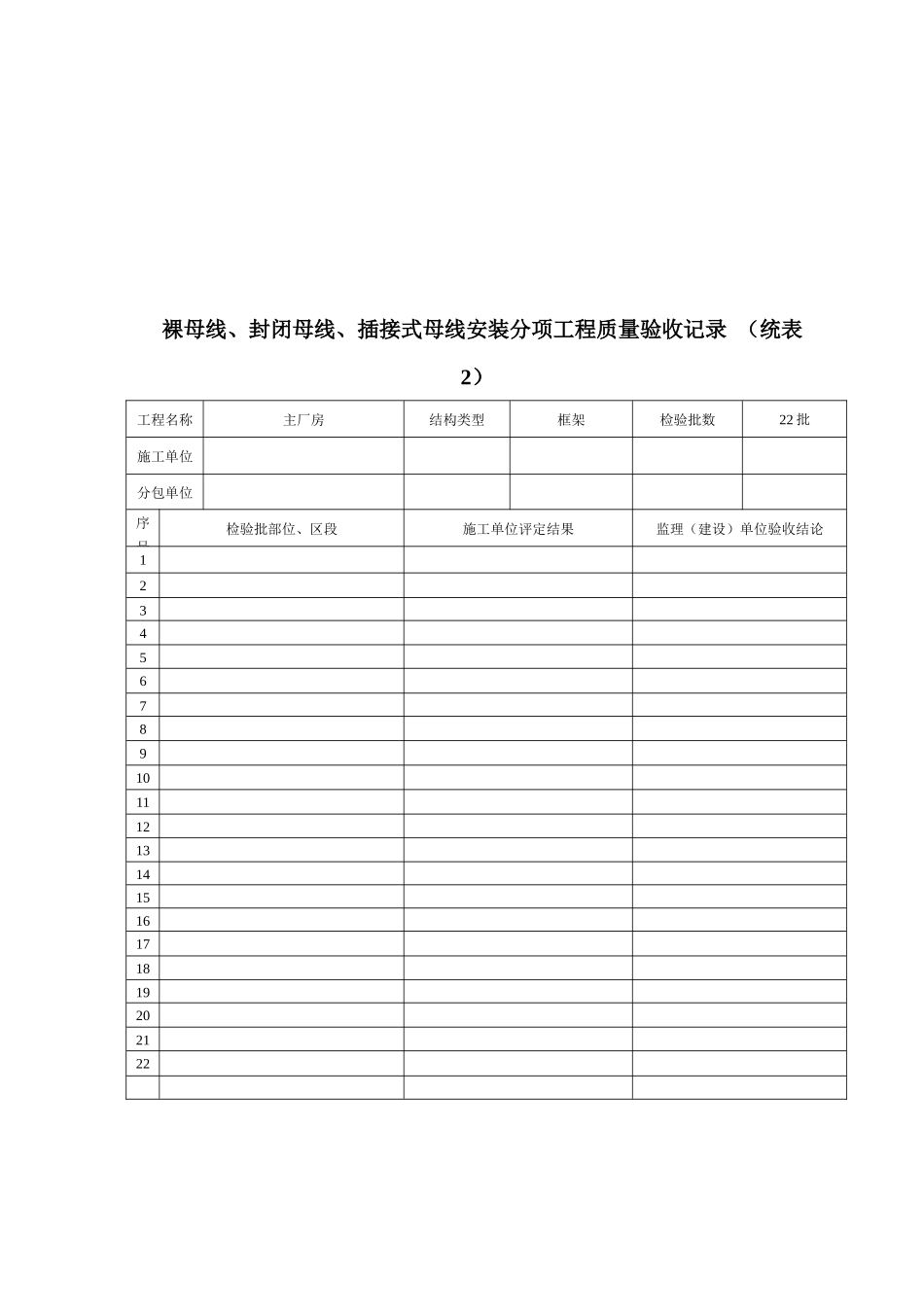 房屋电装修工程质量验收记录表_第1页