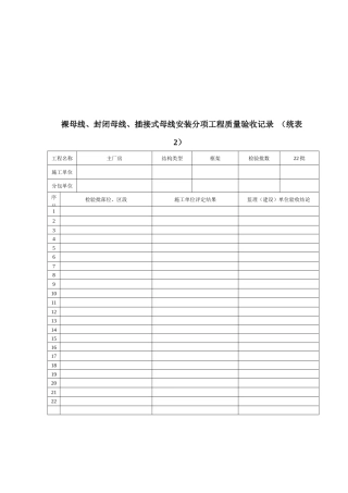 房屋电装修工程质量验收记录表