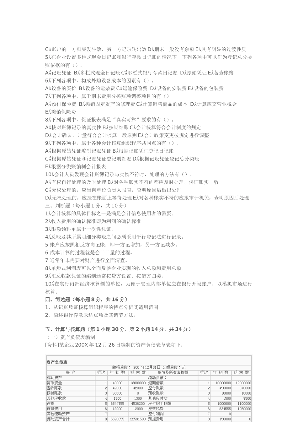 初级会计学期末题库_第2页