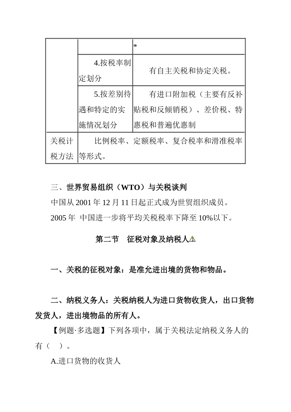 关税法考试大纲_第3页