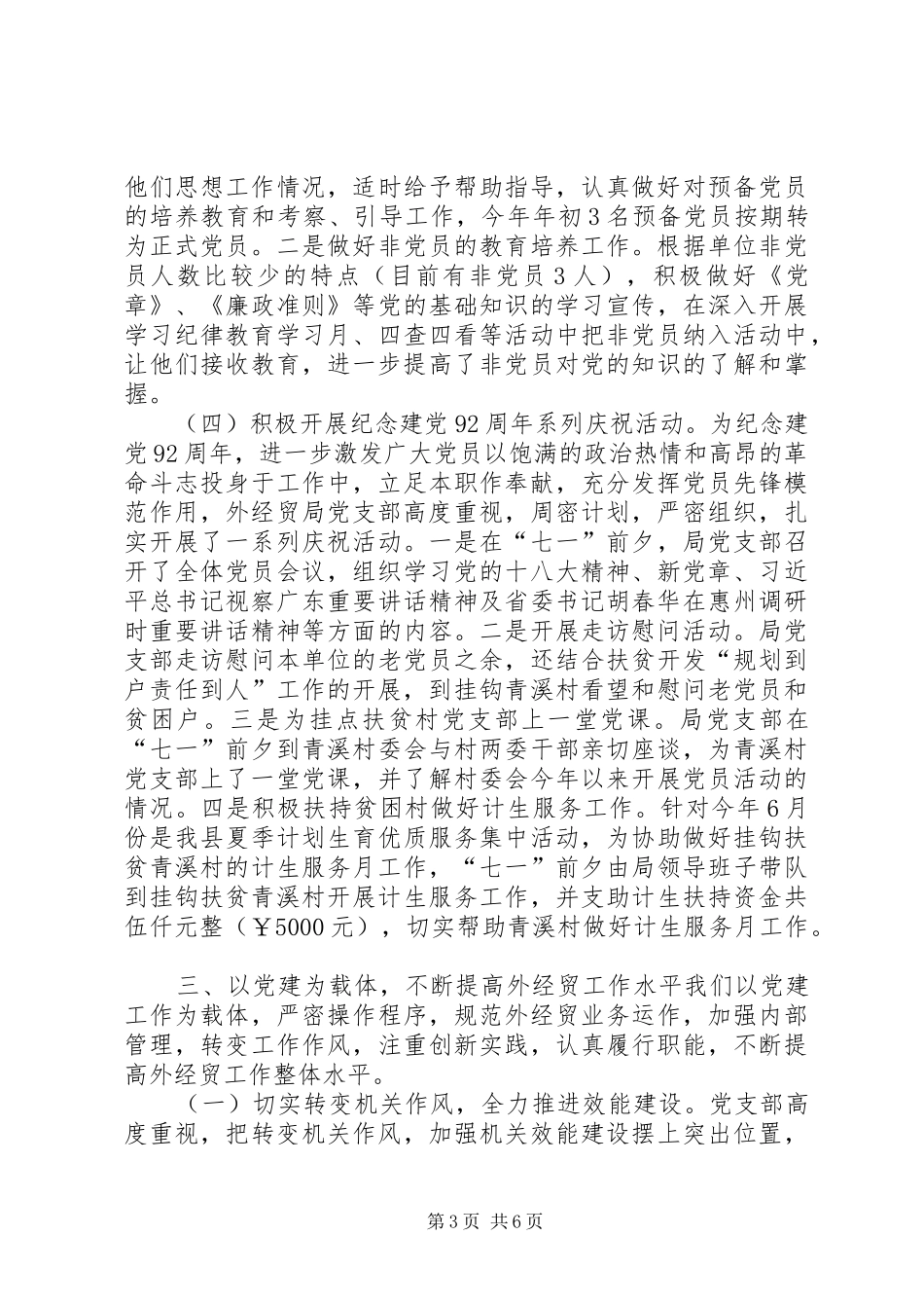 外经贸局党支部工作总结_第3页