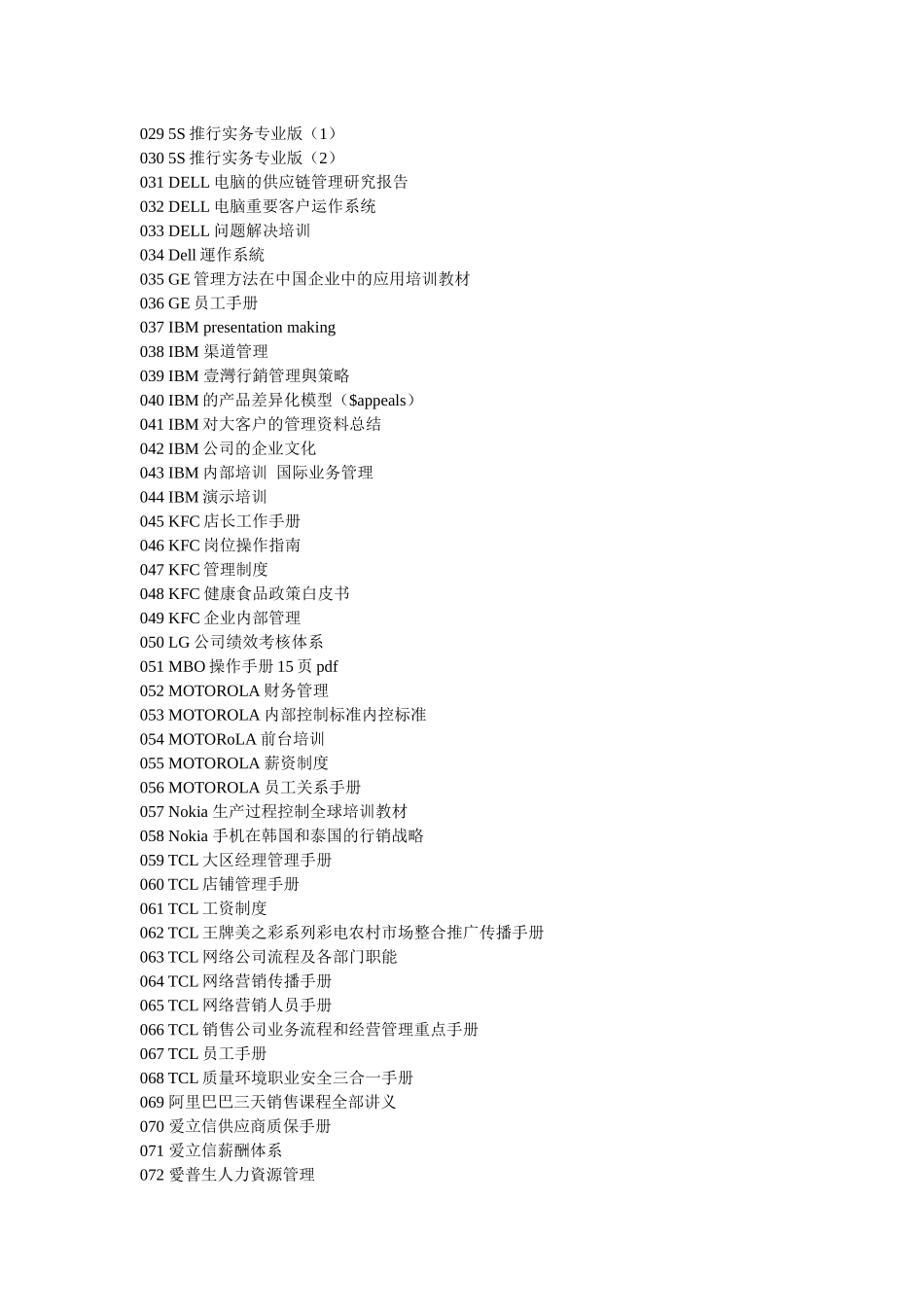 uwlbdg现代知名企业管理文档8000集目录_第2页