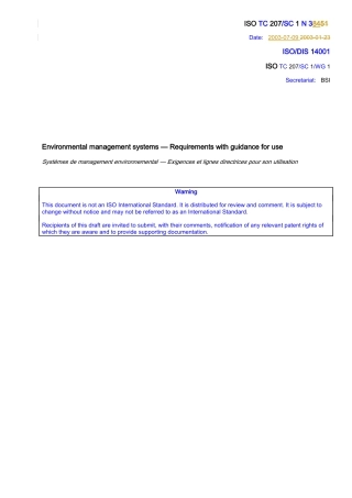 DIS-14001新版标准草案