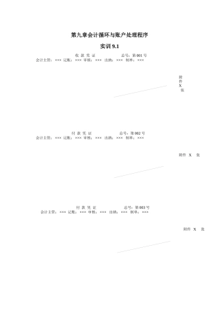 第九章会计循环与账户处理程序
