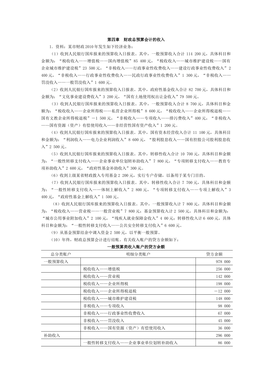 财政总预算会计的收入_第1页