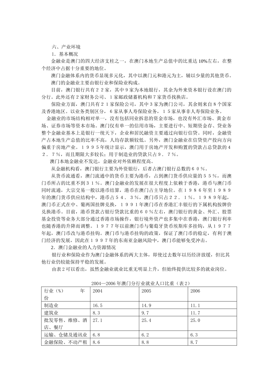 澳门投资环境分析报告_第3页