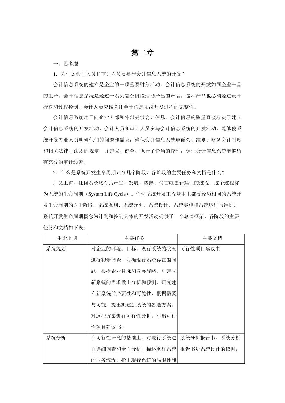 《会计信息系统》相关习题与答案_第2页