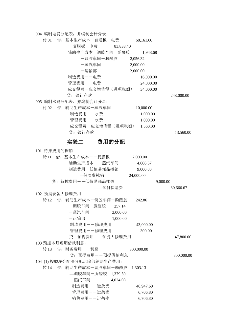 成本会计分录_第3页
