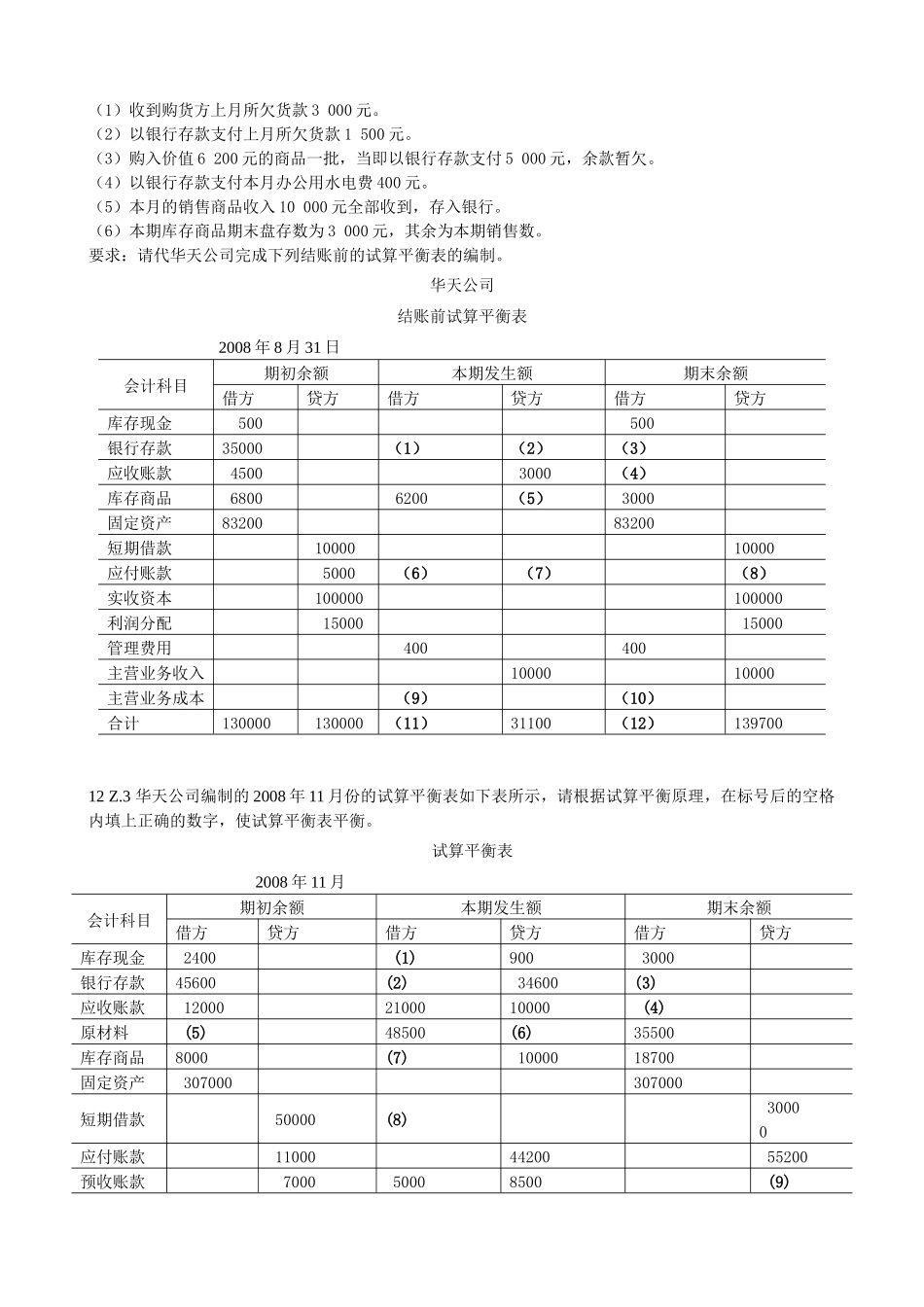 广东省会计从业资格考试会计基础综合题三_第2页