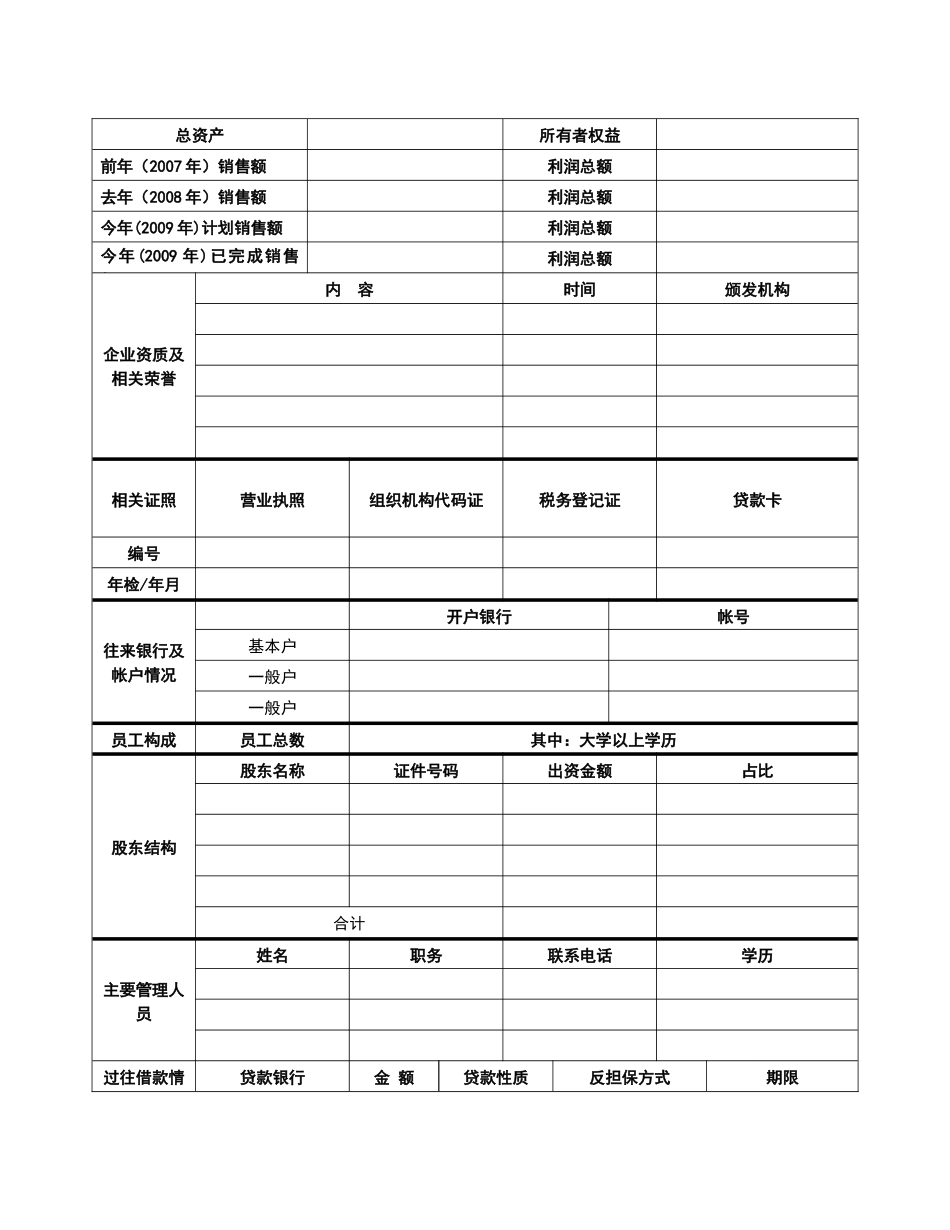 贷款担保申请表_第3页