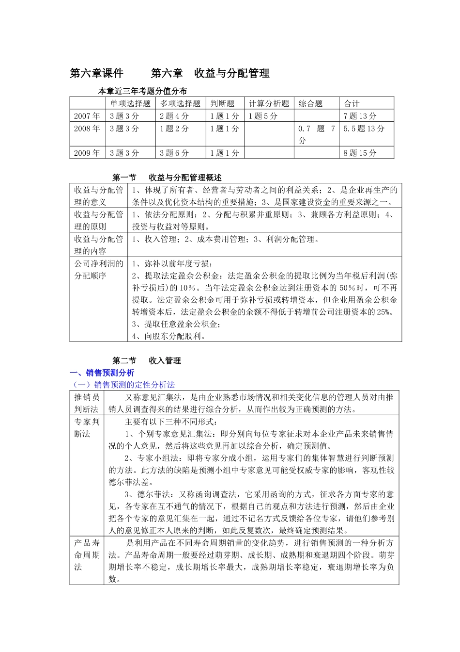 第六章课件第六章收益与分配管理_第1页
