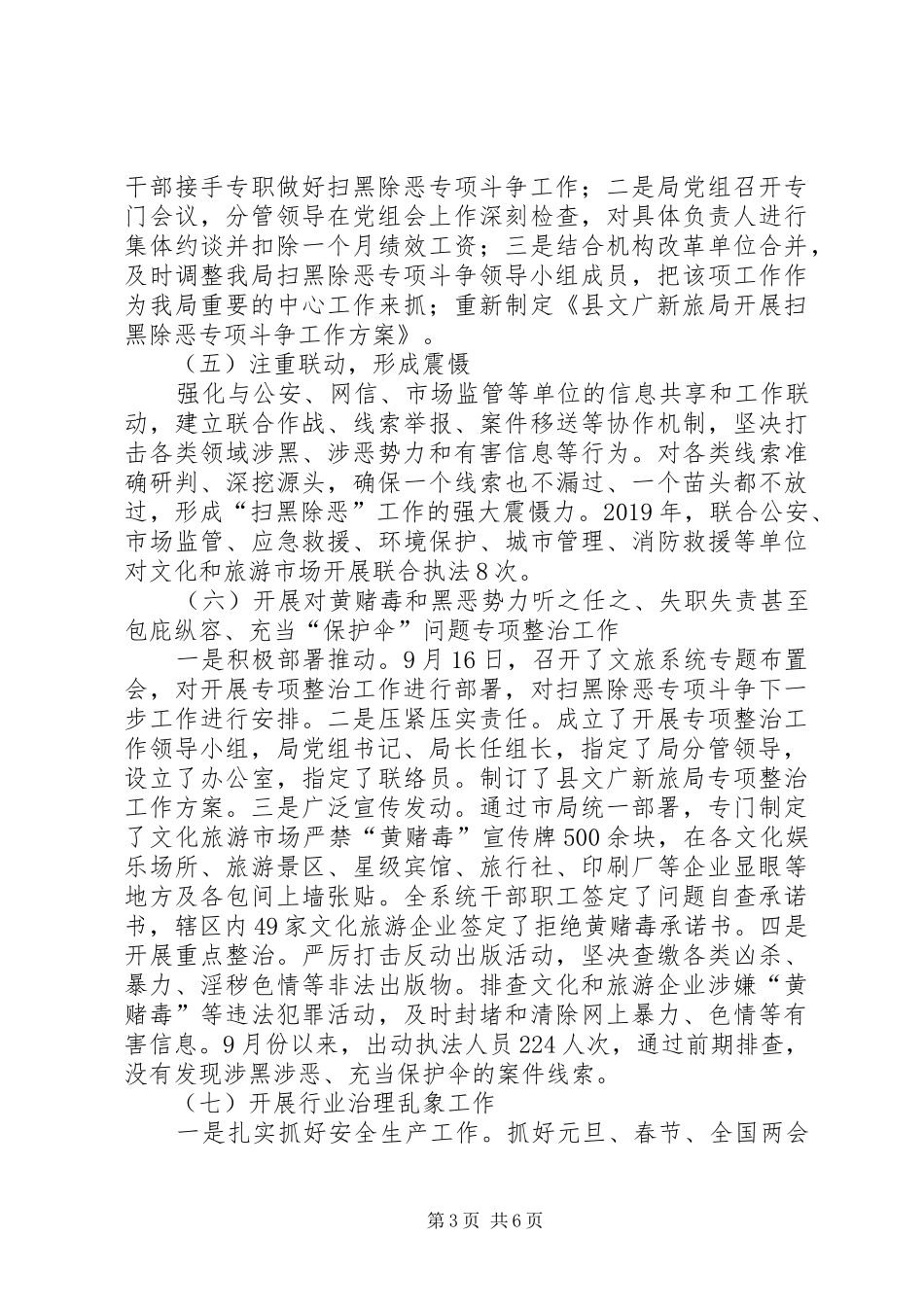 县文广新旅局扫黑除恶专项斗争工作总结_第3页