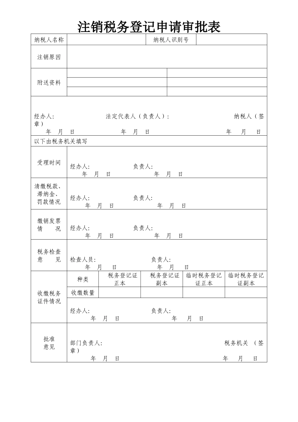 变更税务登记表模板_第3页