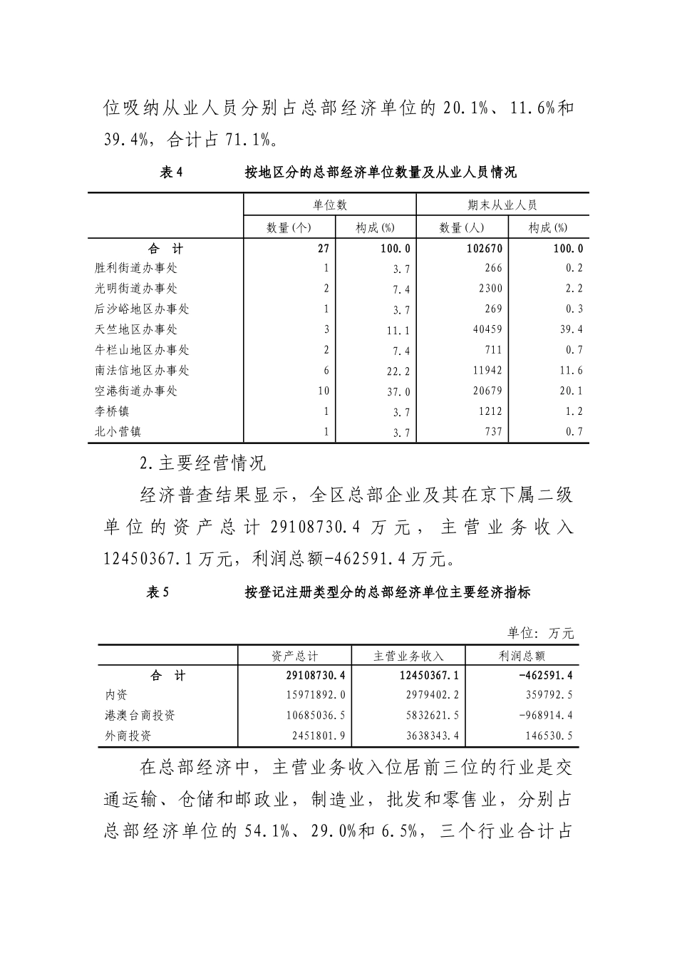 北京市顺义区第二次全国经济普查主要数据公报_第3页