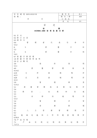 安安建筑搅拌站质量手册(1)