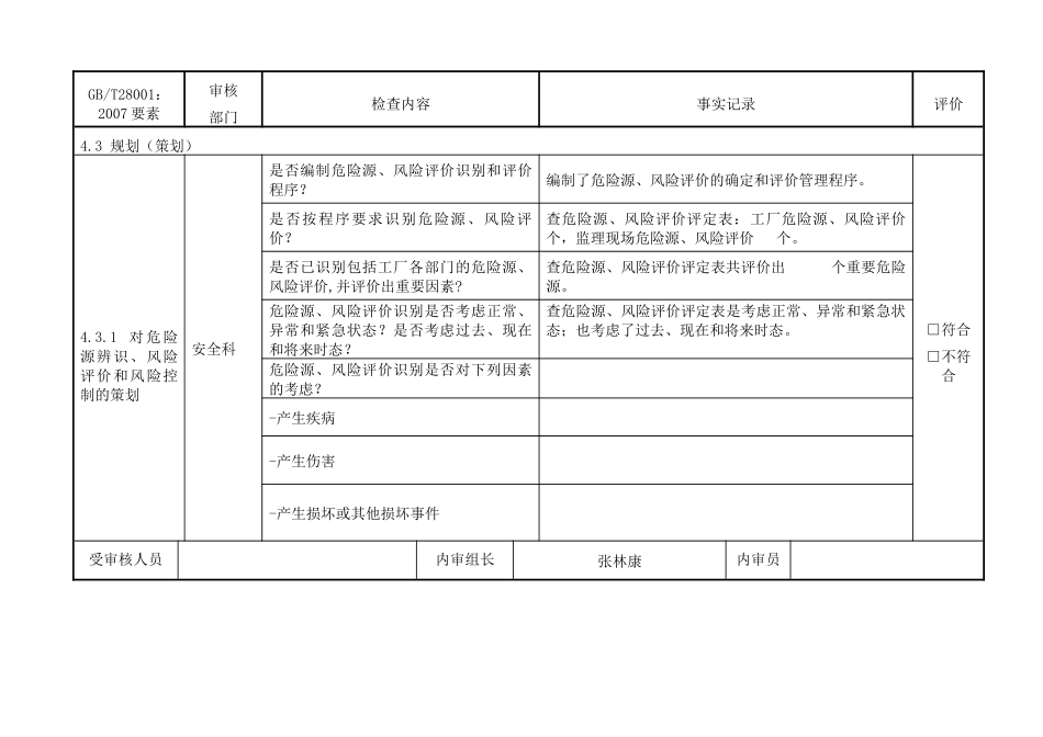 OHSAS18001查检表_第2页