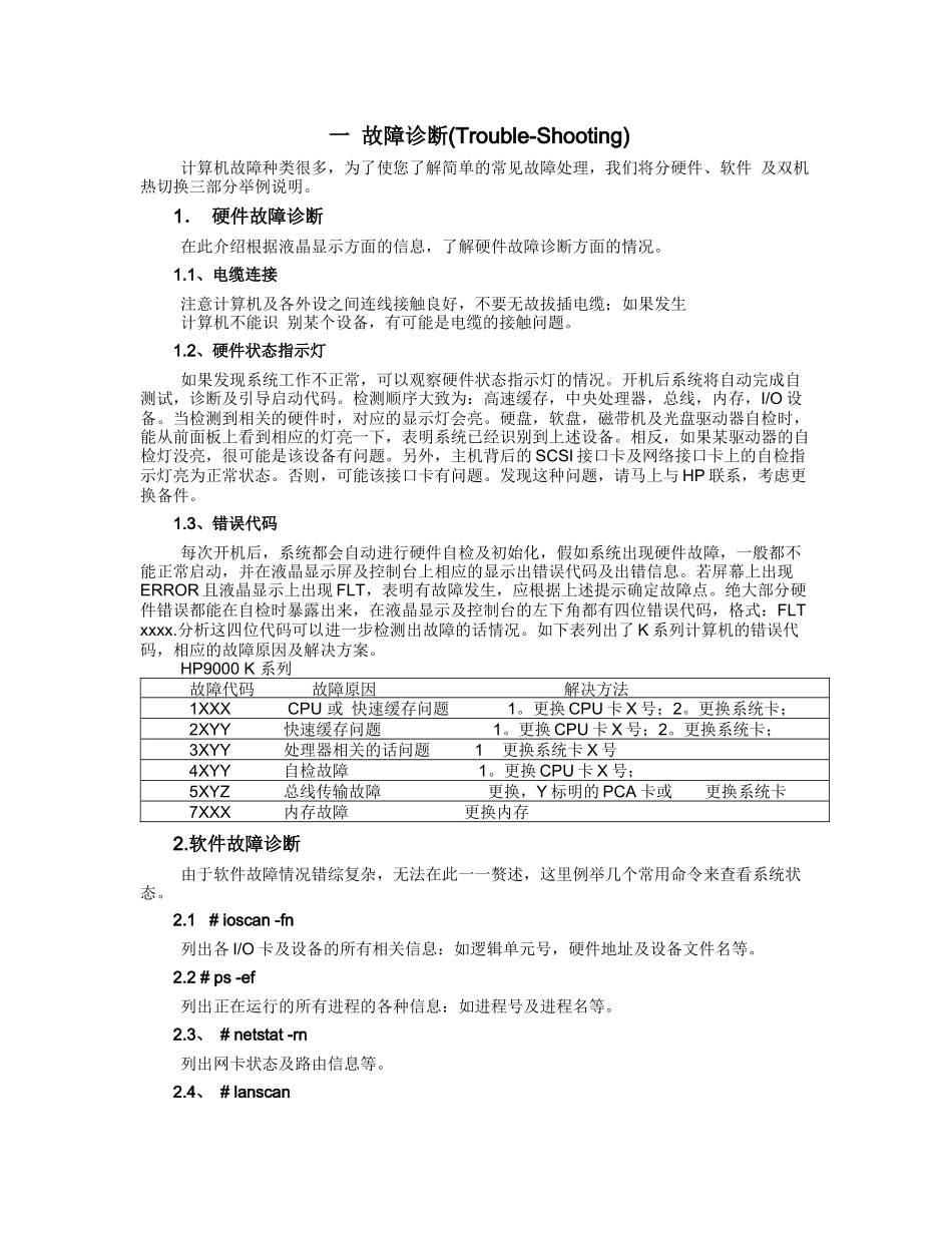 HP-UX 9000 系统日常维护指南--HP内部资料_第2页