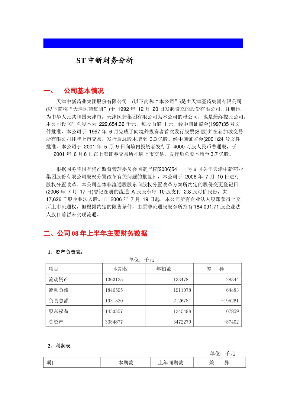 ST中新财务分析_第1页