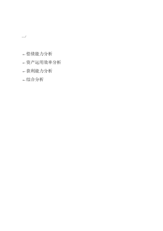 北京同仁堂偿债能力分析与获利能力分析