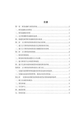 北兴特钢有限公司财务控制体系