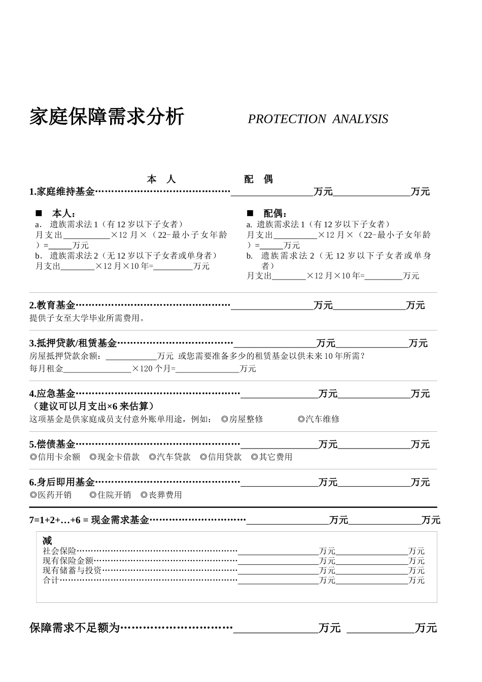 财务保险需求分析手册12页_第3页
