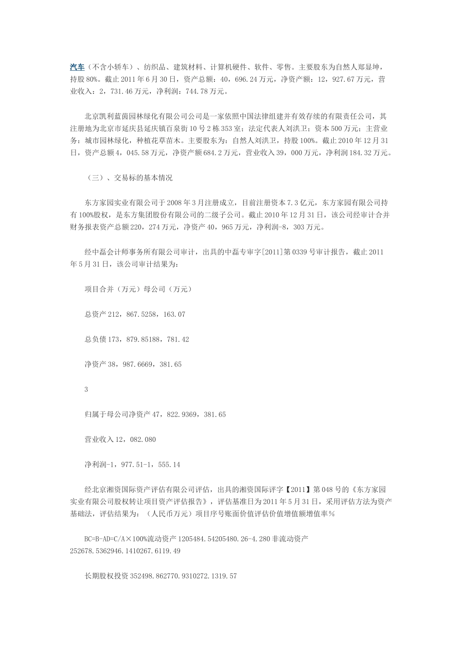 东方集团股份有限公司重大事项进展及股权转让公告_第3页