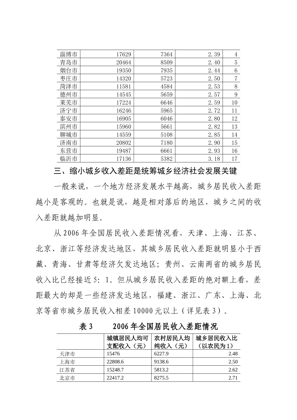 城乡收入差距与城市化进程的关系_第3页