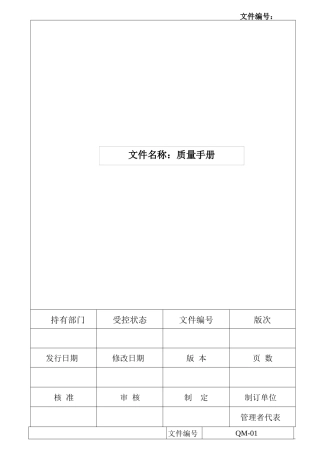 TS16949质量手册(完整OK版本)