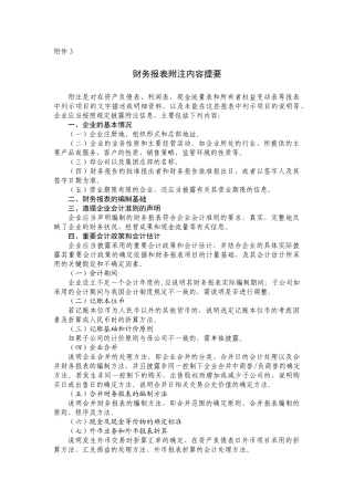 财务报表附注内容提要(1)